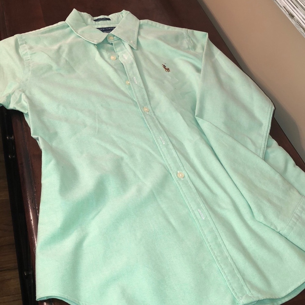 Ralph Lauren Green button down shirt